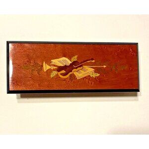 Vintage Inlay Wood High Gloss Lacquer Jewelry‎ Box Handmade Mels Sorrento Italy